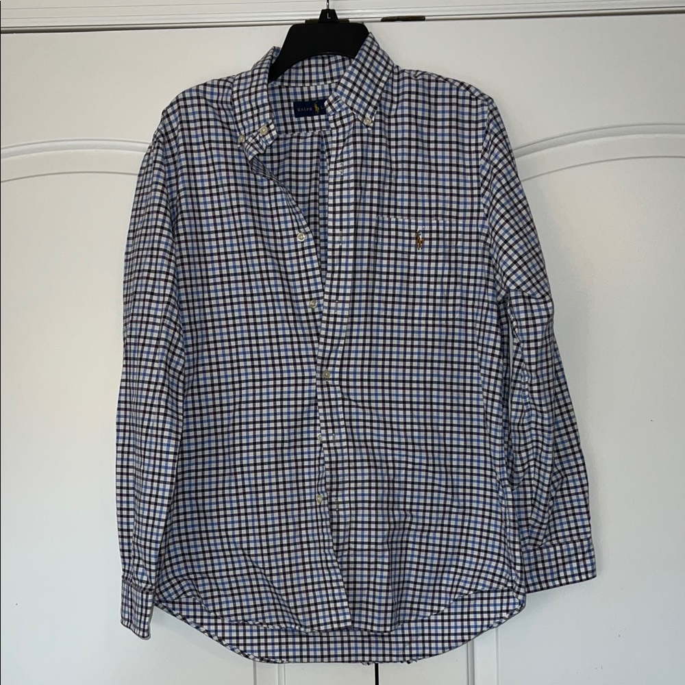 Polo Ralph Lauren Blue and White Checkered Shirt